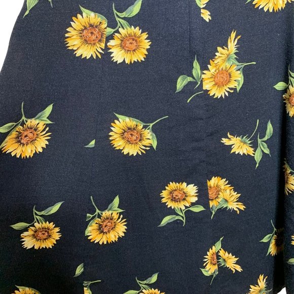 I.N. San Francisco Sundress Sunflower Mini Dress Tie Front Sleeveless Size 7 - Picture 6 of 10